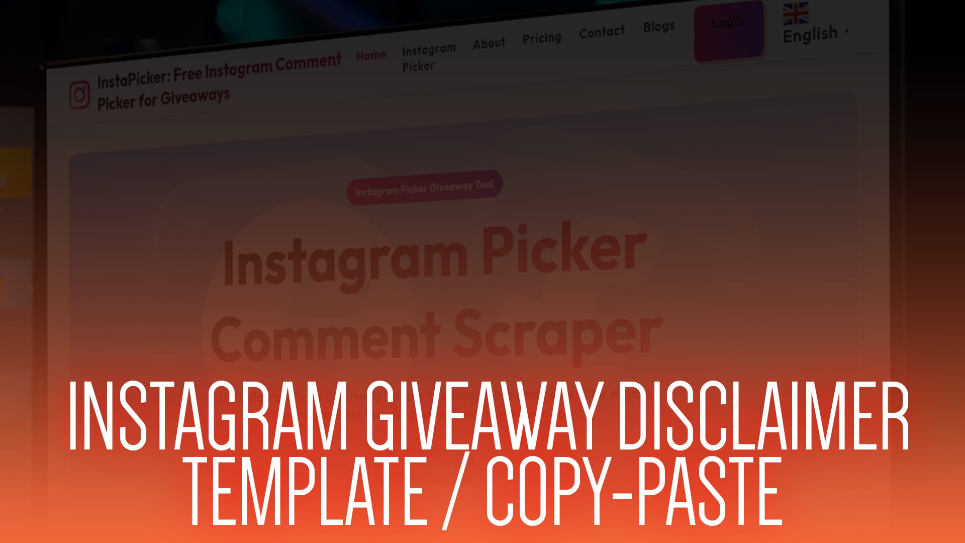 Instagram Giveaway Disclaimer Template / Copy-Paste