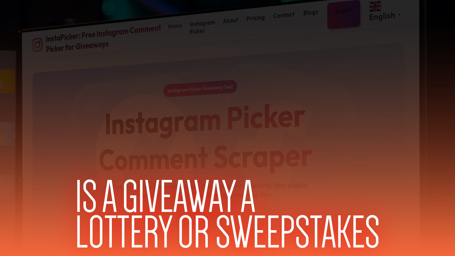 Is a Giveaway a Lottery or Sweepstakes